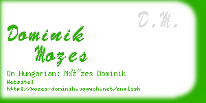 dominik mozes business card